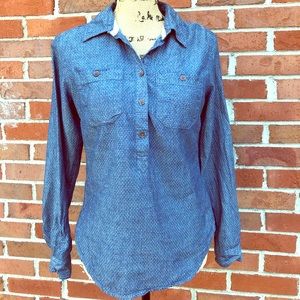 Toms for Target Popover Chambray Polka Dot Shirt